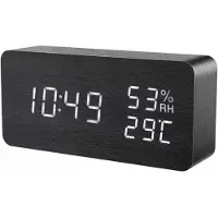 INF Digital vekkerklokke - svart