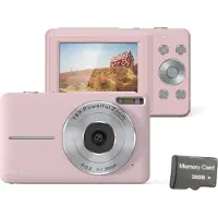 INF Digitalkamera 44MP/1080P/16X med digital zoom / utfyllingslys / 32GB-minnekort Pink