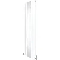 MonsterShop Flat speilradiator og ventiler - 1800 mm x 425 mm - hvit