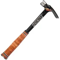 Estwing E19SM 19 oz Ultra-serien Rett klo-rammehammer med maskinbearbeidet hammerflate og lærgrep Lengde 400 mm