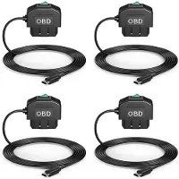 Semoic 4X Dash Cam OBD Hardwire Kit, Dash Camera USB Type C Hardwire Kit with OBD Power Cable for Dashcam 12-24V to 5V/3A