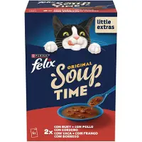 Purina Felix Beef Soup Våtfôr For Katt 6x48g