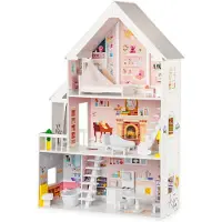 Ecotoys Wooden Dollhouse XXL Powder Mansion