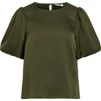 Vila Ellette 2/4 Satin Puff Top Kortarmet T-skjorte