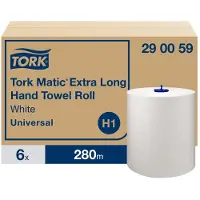 Tork Håndklæderuller H1 Matic Universal 1-lag 280m hvid - (6 ruller pr. karton)