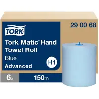 Tork Håndklæderuller Matic Advanced H1 blå 2-lag 150m - (6 ruller pr. karton)