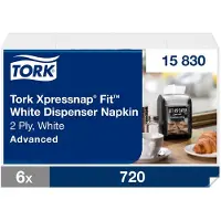 Tork Serviet Xpressnap Fit N14 hvid 2-lag - (6 pakker x 6 bundter á 120 stk.)