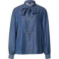 Hugo Boss for woman. 50566353 Betilla blue blouse (40), Casual, Long sleeve, Lyocell