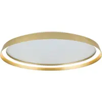 Orion LED-taklampe Manta, Ø 60 cm, gullfarget, aluminium, opp/ned
