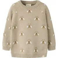 Lil´ Atelier Lil' Atelier Genser - Noos - Strikk - NmmLamoe - Oxford Tan/Bee - - 2 år (92) - Genser