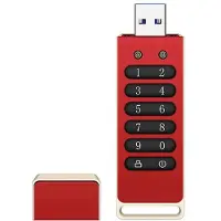 Exogio Secure USB Drive, 128GB Encrypted USB Flash Drive Hardware Password Memory Stick with Keypad USB 3.1 Disk Flash