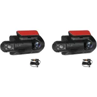 Exogio 2X Dual Dash Cam Front and Inside 1440P+1080P Car Black Box Dash Camera 3 Inch IPS Camera Recorder Night Vision