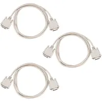 Jojomino 3pcs 1.4M RS232 DB9 9 Pin Male to VGA Video 15 Pin Male Adapter Cable Light Gray