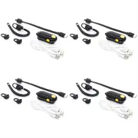 Jojomino 4X UHF 400-470MHz 0.5W Walkie Talkie Ear Hanging Two Way Radio Model Ear Hanging
