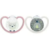 Nuk Lysende smokker - 2-pack - Perfekt match Air Natt - Sau - Ro - - 6-18 md - Smokk