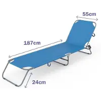 Marbueno Summer 10022x2 187x55x24 Cm Sammenleggbar Solseng