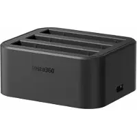 Insta360 - USB-batterilader - 3 x batterier lader - 3 A - 3 utgangskontakter (batterikobler) - for X3