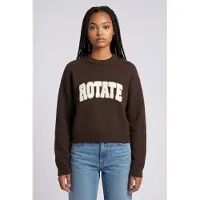ROTATE for woman. 1165123088 Salita brown woollen jumper (XS), Casual, Long sleeve