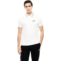 Emporio Armani for man. 8NPF16_PJVUZ White piqué Core Identity polo (S), Casual, Cotton, Short sleeve