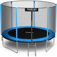 Neo-Sport 8 fot / 252 cm trampolin til hage med utendørs nett og stige