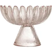 Bloomingville Nalu Pedestal Rose Glass Skål