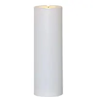 Star Trading LED stearinlys Flamme Rak 32,5 cm hvit plast batteridrevet