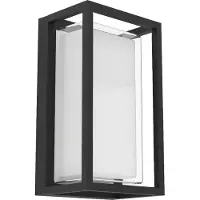 Eglo LED-sensorutendørslampe GENOVESE, svart, 24 cm, IP65, CCT