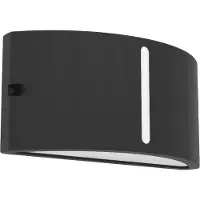 Eglo utendørs vegglampe POGGIARELLO, svart, spalte 22 cm, IP54