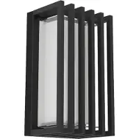 Eglo Utendørs LED-vegglampe, Genovese, svart, høyde 24 cm, metall