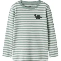 Name it Genser - Noos - Slim - NmmVilly - Green Miljø/Dinosaur - - 7-8 år (122-128) - Genser