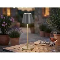 FH Lighting LED-bordlampe batteri Cosenza 2.0 34cm svart/gull