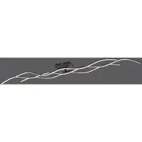 JUST LIGHT LED-taklampe Wave 3 000 K 137,5x16cm svart