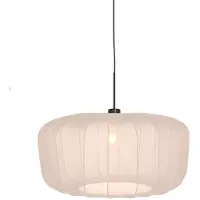 Steinhauer Hengelampe Sparkled Light, kremfarget nylon, Ø 60 cm, E27