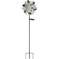 Globo LED-solcellelampe 36578S, jordspyd, sølv/svart, metall