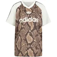 Adidas Snake Print Satin Jersey Kortarmet T-skjorte