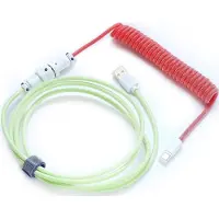 Ducky Kabel USB Premicord Strawberry Frog Spiralkabel, USB Type C til Type A - 1,8 m