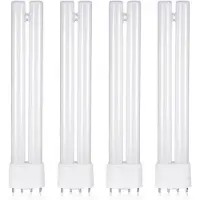 Semoic 4 Pack 8.6 Inch Bug Zapper Replacement Bulb 18w H Shaped Light Bulb for 18w Indoor Outdoor Bug Zapper Light Bulbs