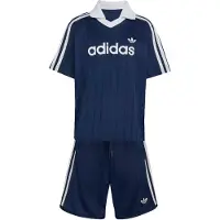 Adidas Originals Loose Polo Pinstripe Short Tee Sett
