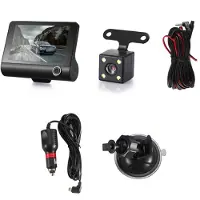 Typecat 4-tommers bil-DVR dashkamera dashkamera HD-skjerm 1080P videoopptak med 3 linser