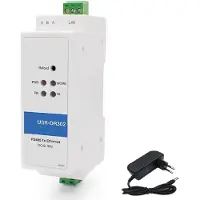 Kepptory DIN-Rail RS485 Serial Port to Ethernet Converter Server IOT Device USR-DR302 Support Modbus EU Plug