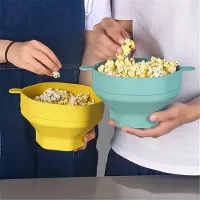 Typecat Silikon mikrobølgeovn popcornbolle sammenleggbar bøtte med lokk