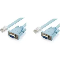 Typecat 2X USB Console Cable RJ45 Cat5 Ethernet to Rs232 DB9 COM Port Serial Female Rollover Routers Network Adapter Cable 1.8M