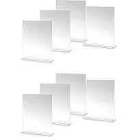 Typecat Acrylic Picture Frame 4x6 Inches, 8 Pack Plastic Picture Frames Holder Standing,Double Sided Picture Desktop Display