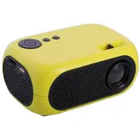 Kepptory Portable Projector 360P LED Wired Mobile Phone Projector with Speaker Remote Control for Outdoor Camping EU Plug