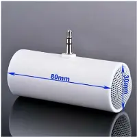Kepptory 3pcs 3.5mm Jack Stereo Speaker Portable MP3 Music Player Speaker Amplifier Loudspeaker for Phone Tablet PC-White