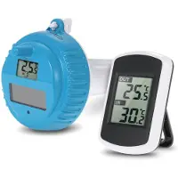Typecat Flytende bassengtermometer, digitalt trådløst vanntett med innendørs temperatur