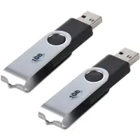 Kepptory 2X 1GB Black USB 2.0 Flash Memory Stick Jump Drive Fold Pen 2.17 inch X 0.71 inch X 0.24 inch