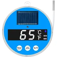 Kepptory Floating Digital Pool Thermometer LED Solar Swimming Pool Floating Thermometer Bathtub Spa Tub Ponds Temperature Meter