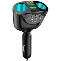 Kepptory 66W USB Type C MP3 Player Car Charger One-to-Four FM Transmitter QC 3.0 Fast Charge Car Charger