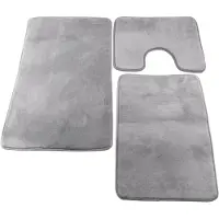 Typecat Badematte i minneskum, 3 deler, absorberende, sklisikker, baderomsmatte